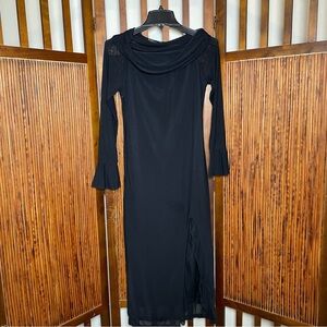 Body-con - Black Long Sleeve Dress Size M